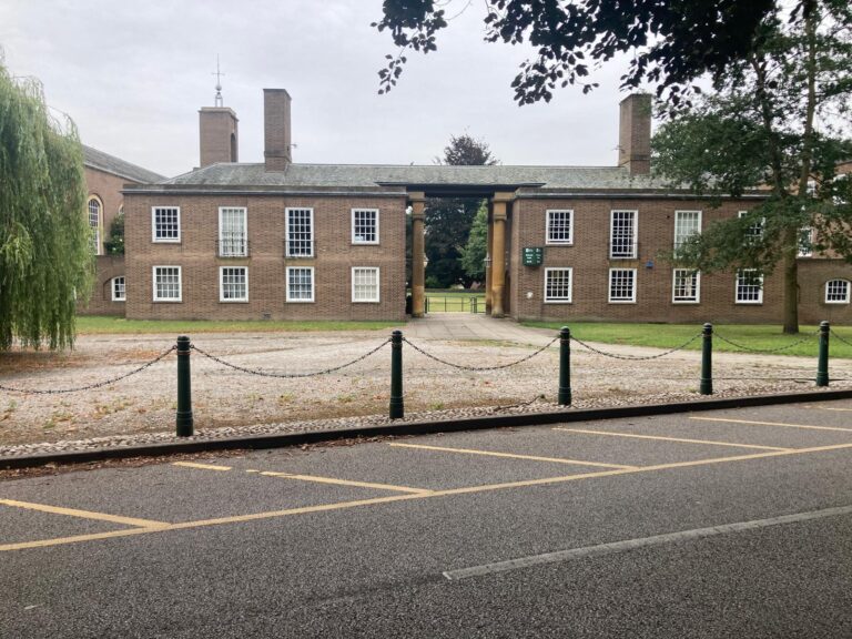 Cripps Hall Student Accommodation at The University of Nottingham. Exterior of main campus building where Allsopp Construction are carrying out refurbishment works.